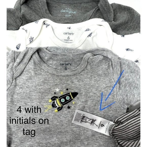 5 Baby Boy's Body Suits -  Size 6 Month - Picture 6 of 6